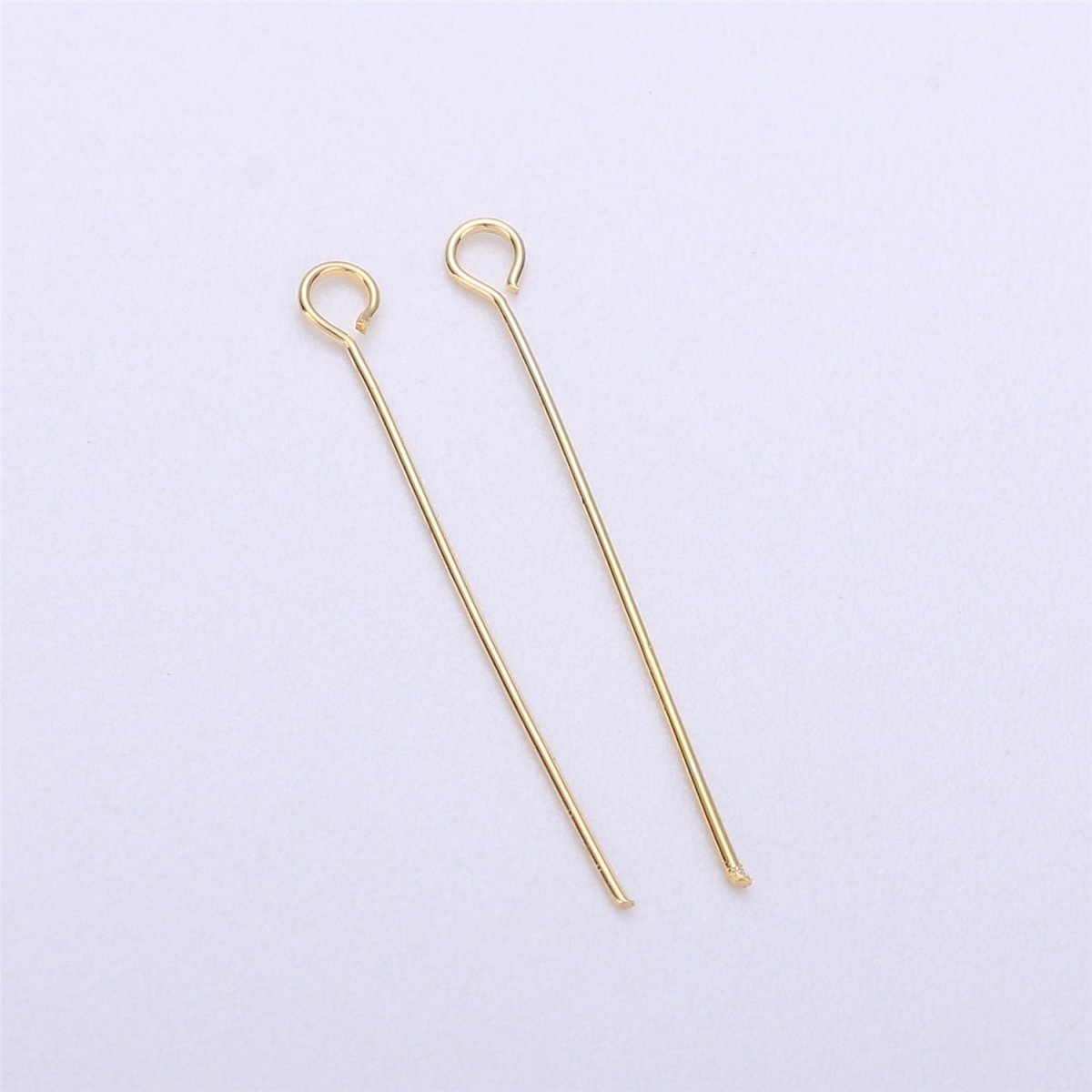 Gold Eye Pin Silver Rose Gold Black Open Eyepins Headpins 0.6mm (24 Gauge) by 15mm, 18mm Jewelry Making Craft Supply DIY Finding K-102 L-546 L-547 - DLUXCA