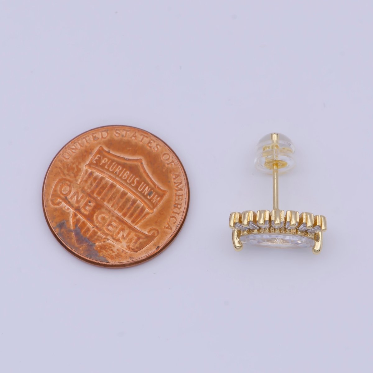 Gold Eye Stud Earrings Fashion Jewelry, Cartilage Earring X-929 - DLUXCA