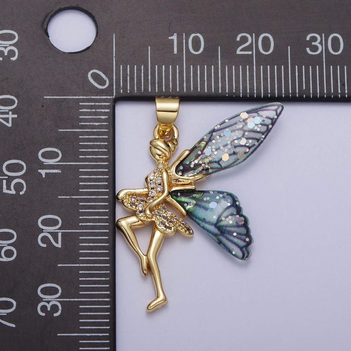Gold Fairy Pendant Magical Dream Whimsical Charm H-666 H-669