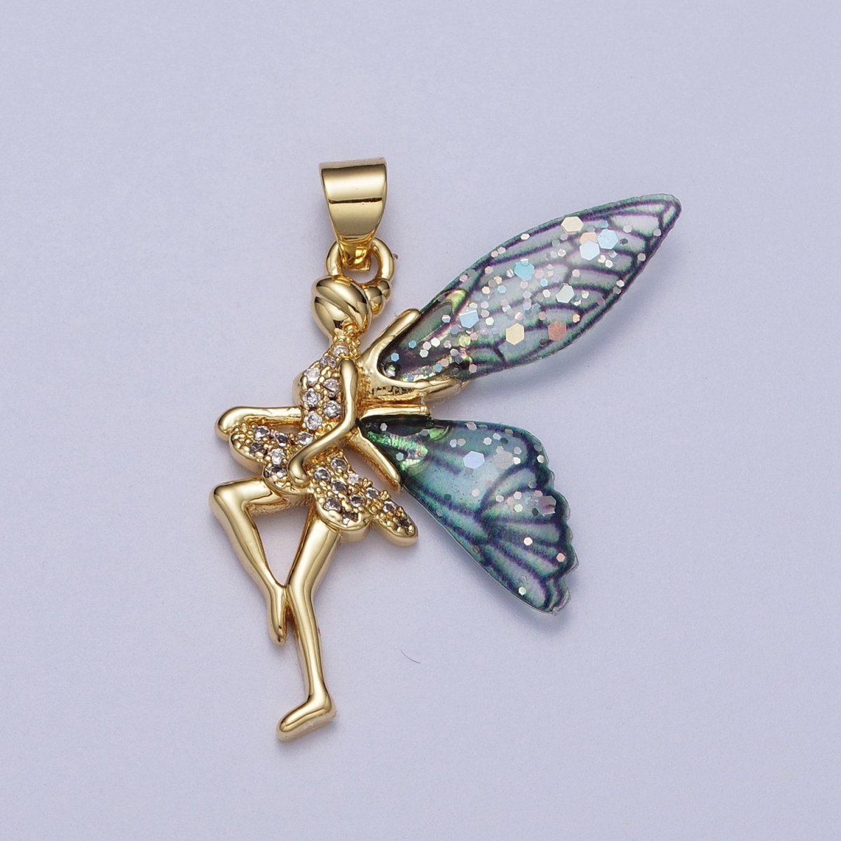 Gold Fairy Pendant Magical Dream Whimsical Charm H-666 H-669