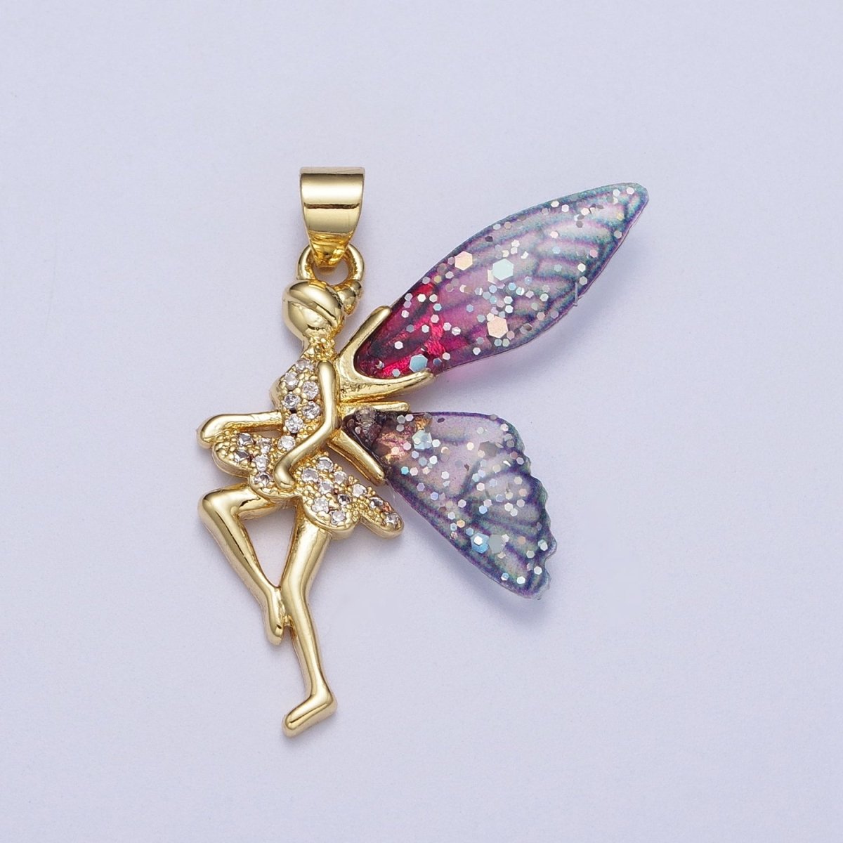 Gold Fairy Pendant Magical Dream Whimsical Charm H-666 H-669