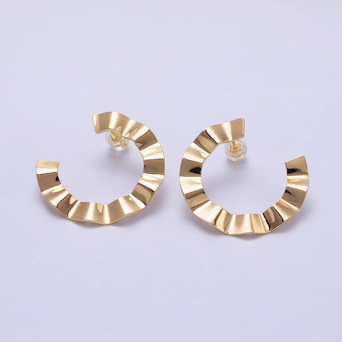 Gold Fan Earrings, Modern Hoops Fan Earrings, Art Deco Earrings Silver Earrings Design AB656 AB667
