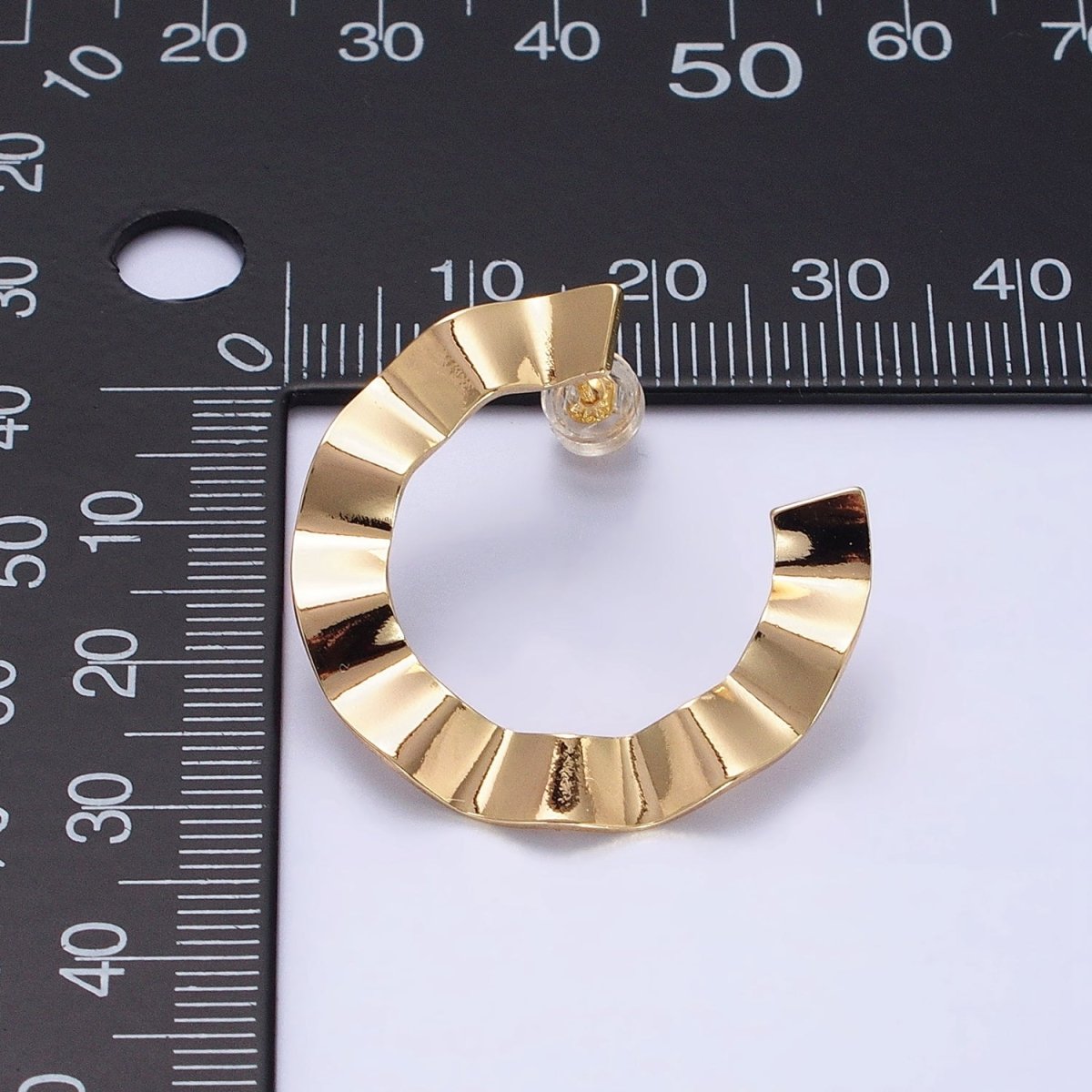 Gold Fan Earrings, Modern Hoops Fan Earrings, Art Deco Earrings Silver Earrings Design AB656 AB667