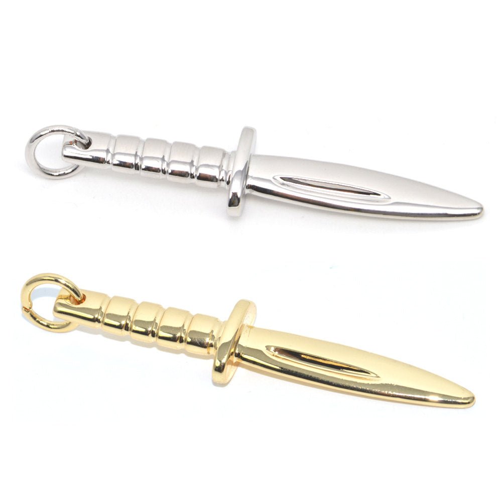 Gold Fill Antique Knife Charm Dagger Design For Jewelry Making Necklace Pendant Bracelet hoop earring pendant C-261