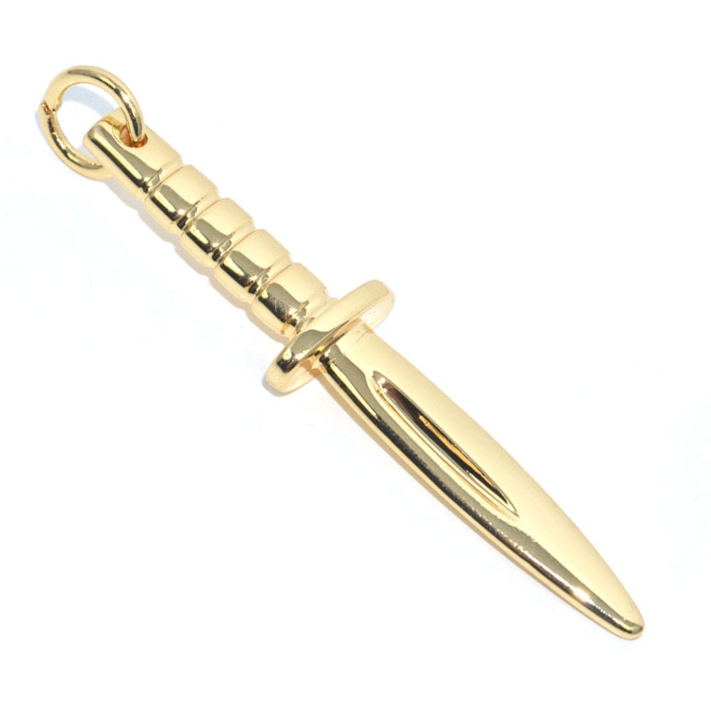 Gold Fill Antique Knife Charm Dagger Design For Jewelry Making Necklace Pendant Bracelet hoop earring pendant C-261