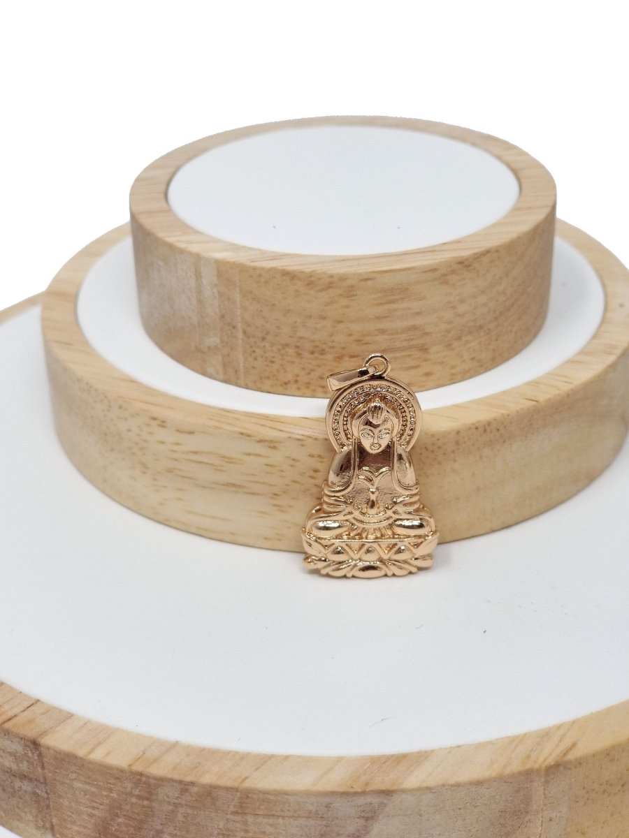 Gold Fill Buddha Religious Pendant for DIY Jewelry Making H-503