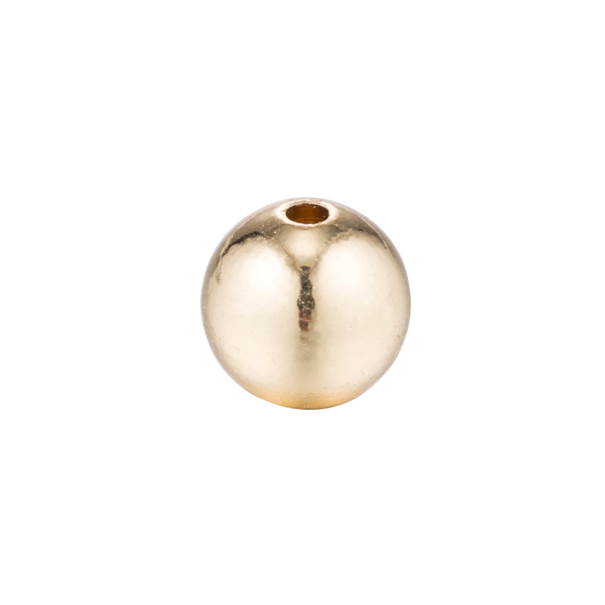 Gold Filled 10mm Round Minimalist Spacer Bead in Gold & Silver | B-007
