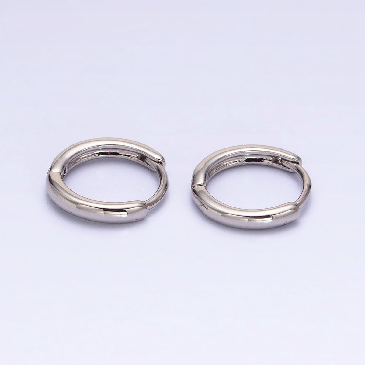 Gold Filled 13mm Minimalist Thin Huggie Earrings in Silver & Rose Gold | AD1347 AD1348 AD1056