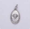 Gold Filled 1pc Sunburst Diamond Oval Pendant | D-455/456