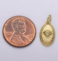Gold Filled 1pc Sunburst Diamond Oval Pendant | D-455/456
