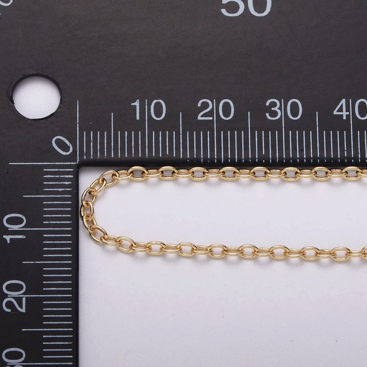 Gold Filled 2.2mm Cable Minimalist Dainty Unfinished Chain by Yard in Gold & Silver | ROLL-1036, ROLL-1099 Clearance Pricing