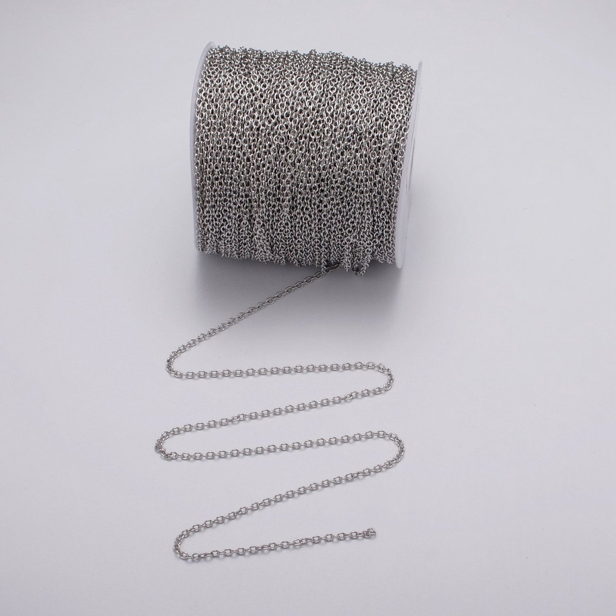 Gold Filled 2.2mm Cable Minimalist Dainty Unfinished Chain by Yard in Gold & Silver | ROLL-1036, ROLL-1099 Clearance Pricing