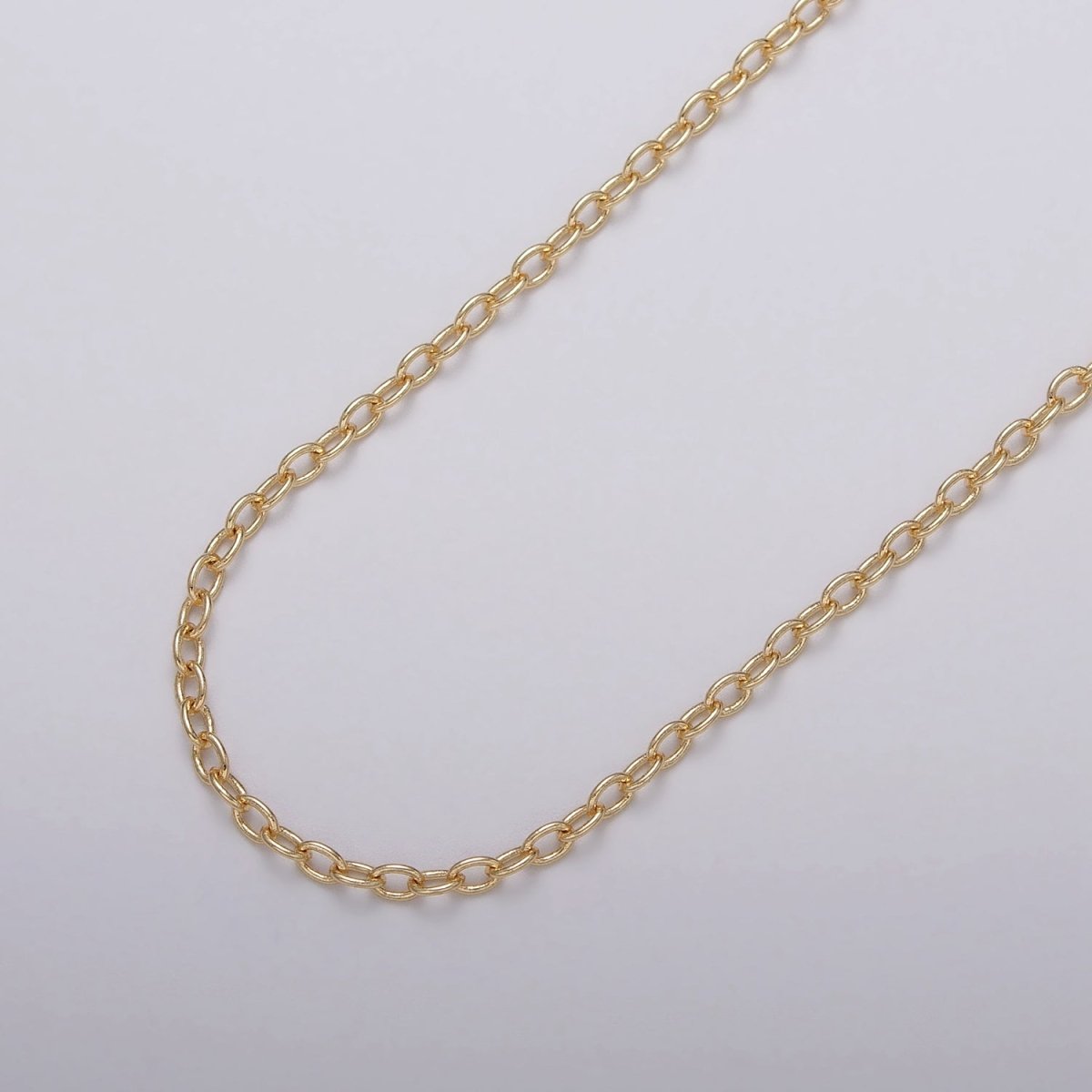 Gold Filled 2.2mm Cable Minimalist Dainty Unfinished Chain by Yard in Gold & Silver | ROLL-1036, ROLL-1099 Clearance Pricing