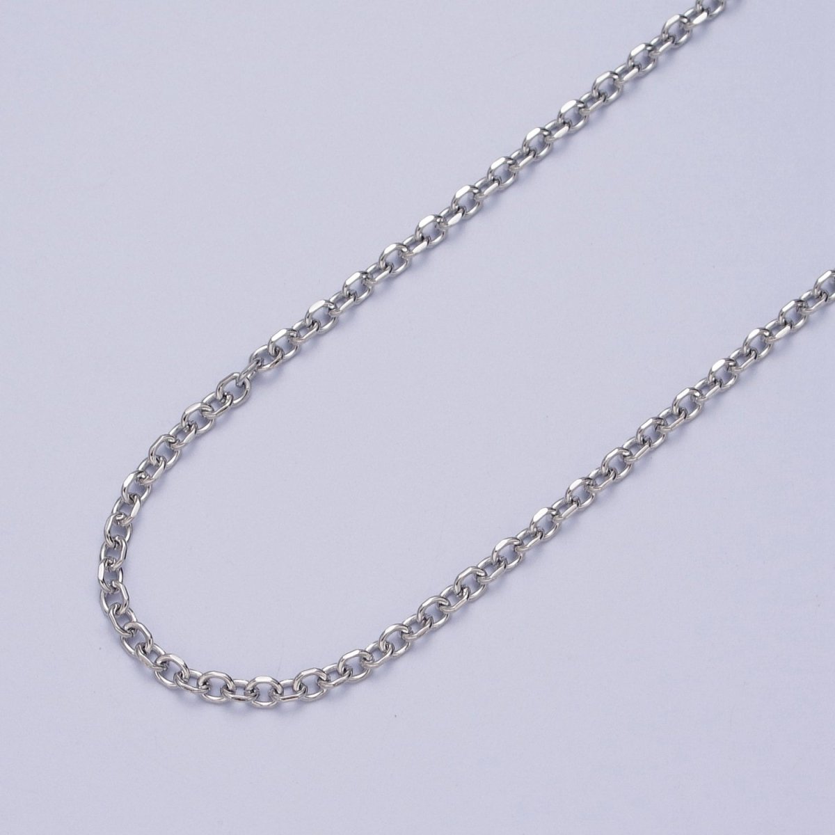 Gold Filled 2.3mm Flat Cable Link Gold, Silver Unfinished Chain | ROLL-885, ROLL-886 Clearance Pricing