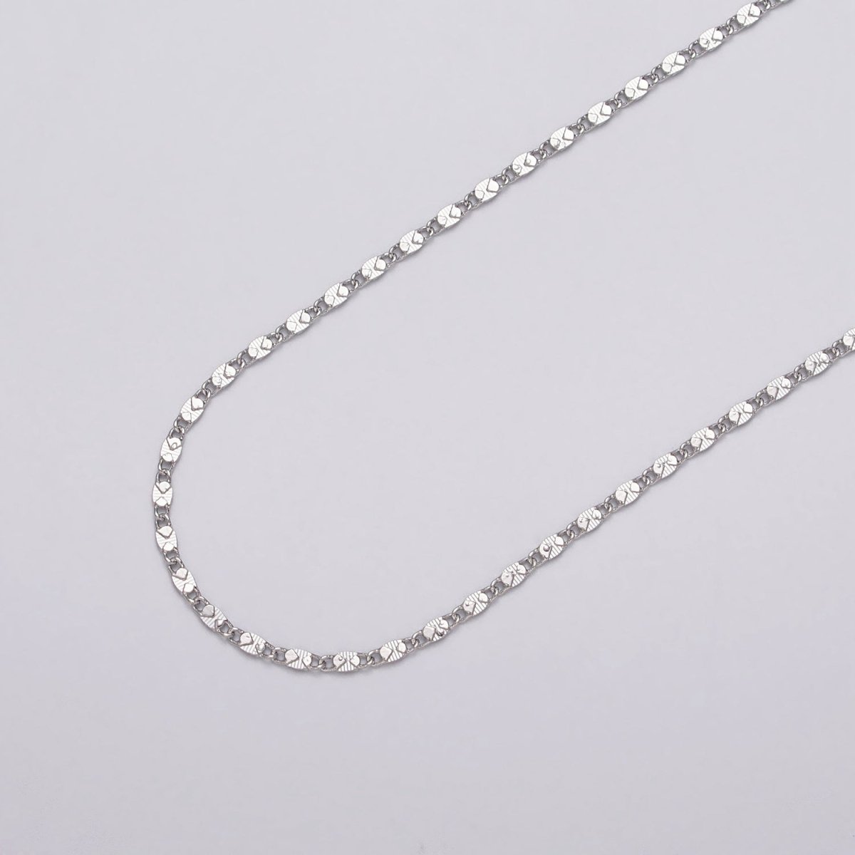 Gold Filled 2mm Textured Scroll Unfinished Chain by Yard in Gold & Silver | ROLL-1028, ROLL-1097 Clearance Pricing