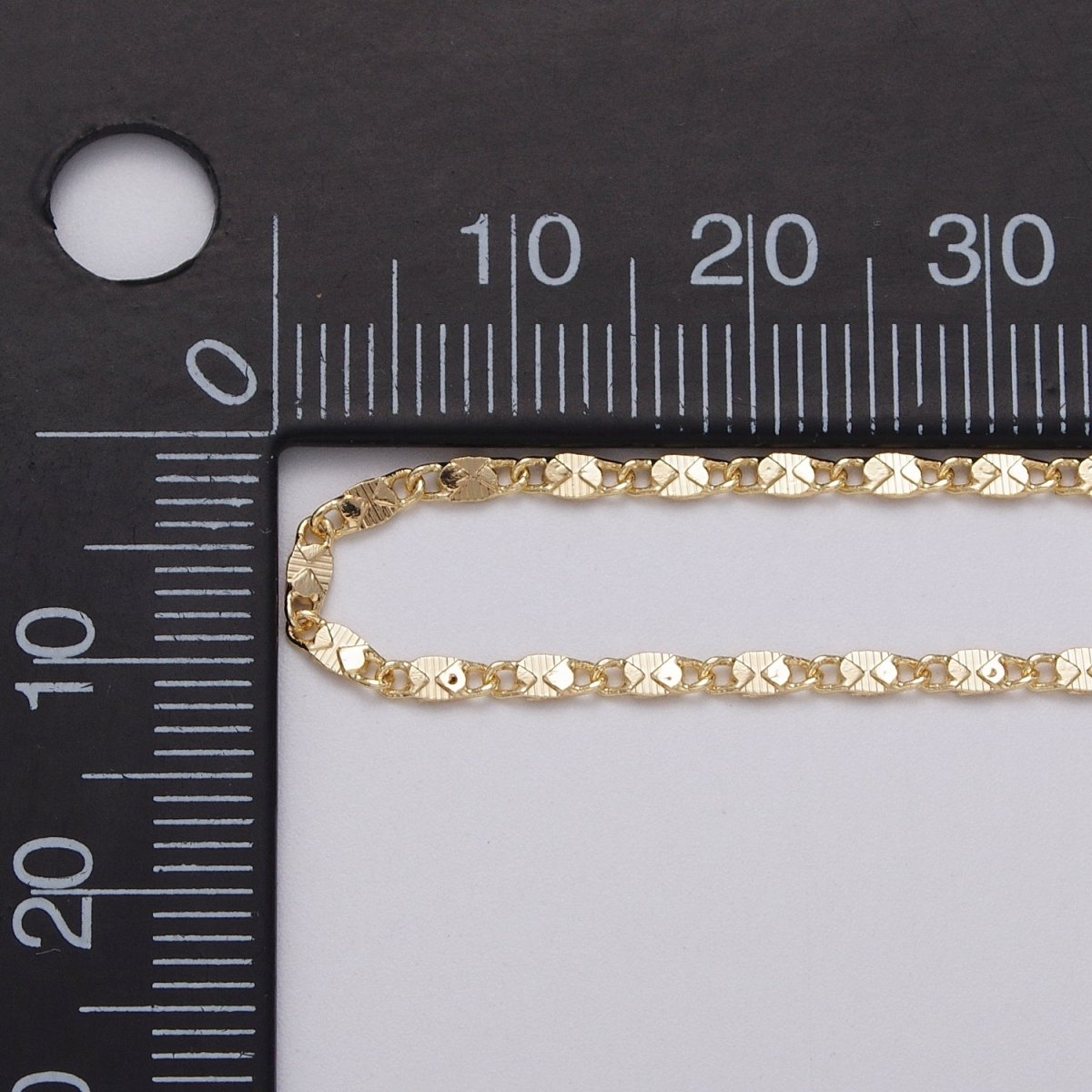 Gold Filled 2mm Textured Scroll Unfinished Chain by Yard in Gold & Silver | ROLL-1028, ROLL-1097 Clearance Pricing