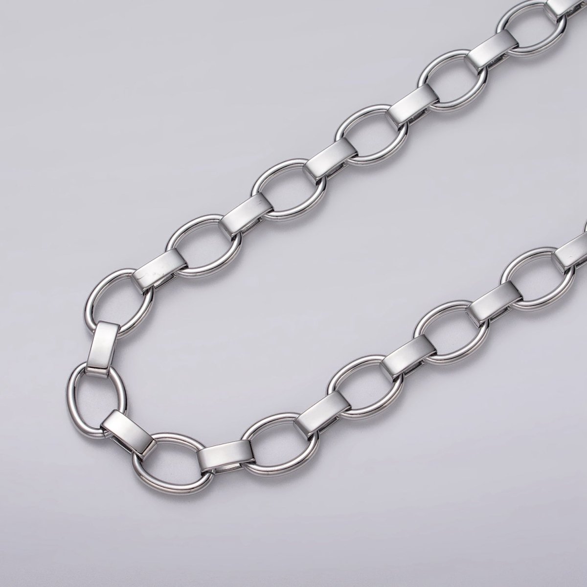 Gold Filled 9.3mm Cable Wide Link Unfinished Chain by Yard in Gold & Silver | ROLL-1092 ROLL-1199 Clearance Pricing