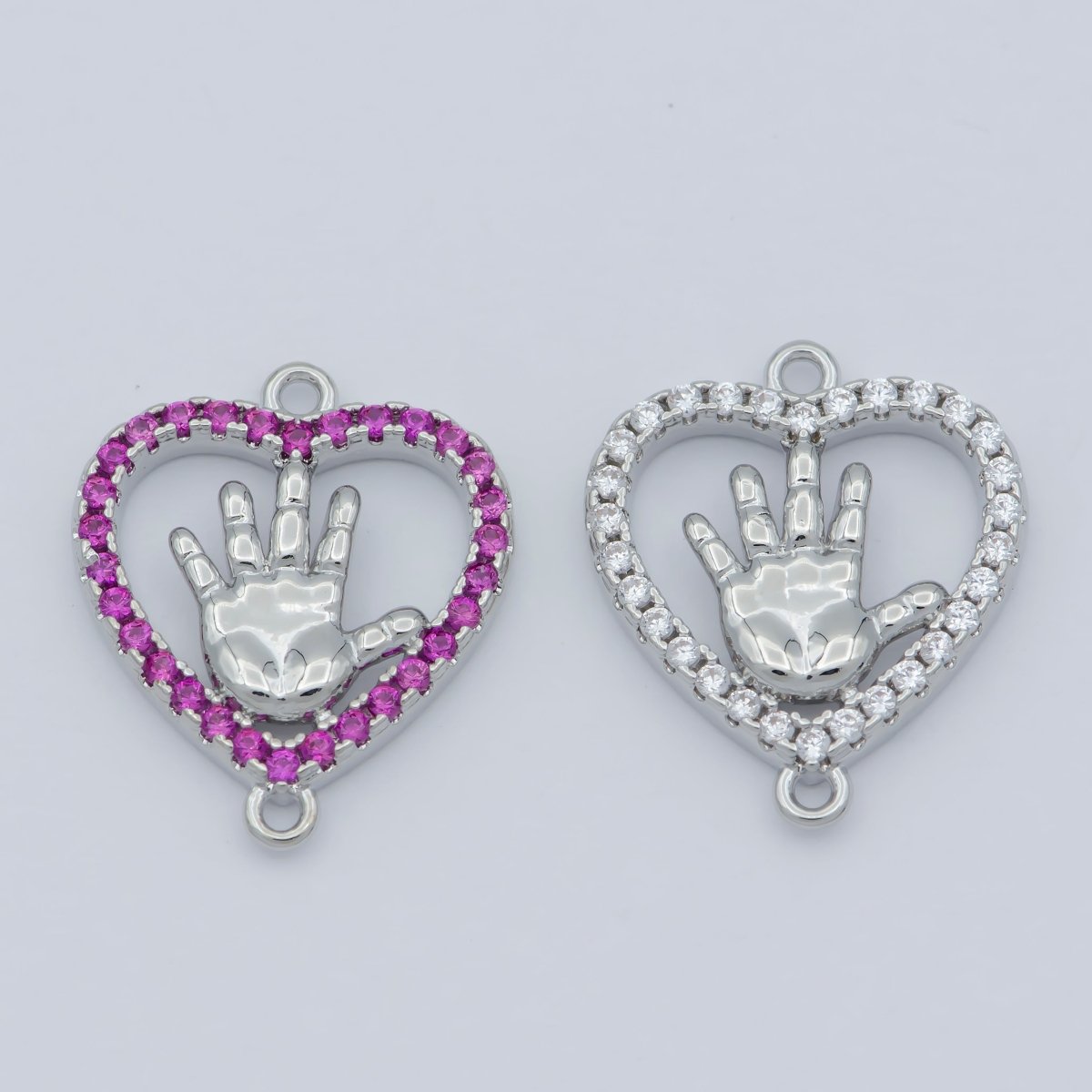 Gold Filled Baby palm Charm Connector Heart Hand Charm,Jewelry Craft Supply, DIY Bracelet, Earring, Necklace Jewelry Making Findings F-573 F-574 F-880 F-881
