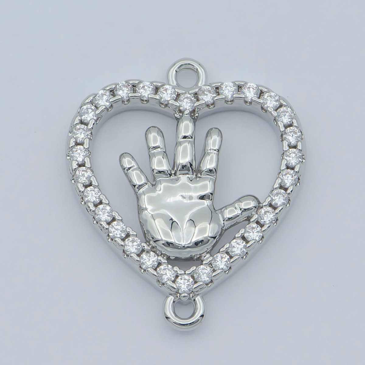 Gold Filled Baby palm Charm Connector Heart Hand Charm,Jewelry Craft Supply, DIY Bracelet, Earring, Necklace Jewelry Making Findings F-573 F-574 F-880 F-881