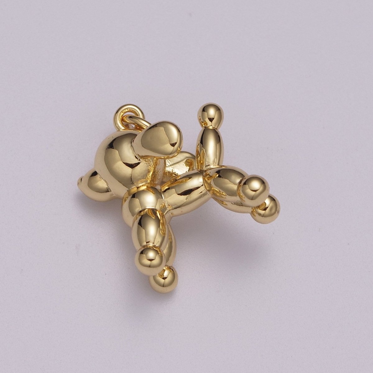 Gold Filled Balloon Dog Charm, 3D Balloon Dog, Animal Balloon Charm, Balloon Animal, Gift for Dog Lover, Funny Charm for Kids, Party Dog M-898 M-899