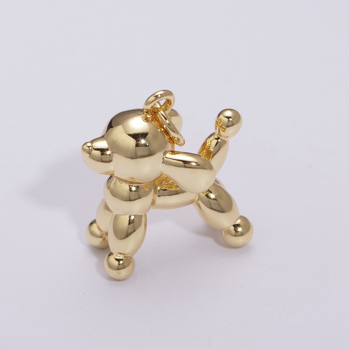 Gold Filled Balloon Dog Charm, 3D Balloon Dog, Animal Balloon Charm, Balloon Animal, Gift for Dog Lover, Funny Charm for Kids, Party Dog M-898 M-899