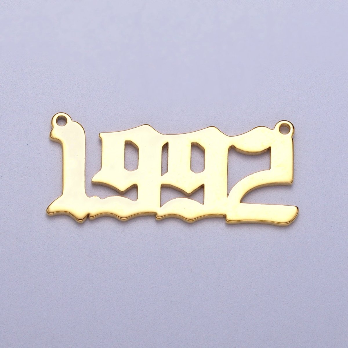 Gold Filled Birth Year Charm Connector Birthday Number Anniversary Old English Number Link Connector for Necklace Bracelet Component Y-690-Y-700