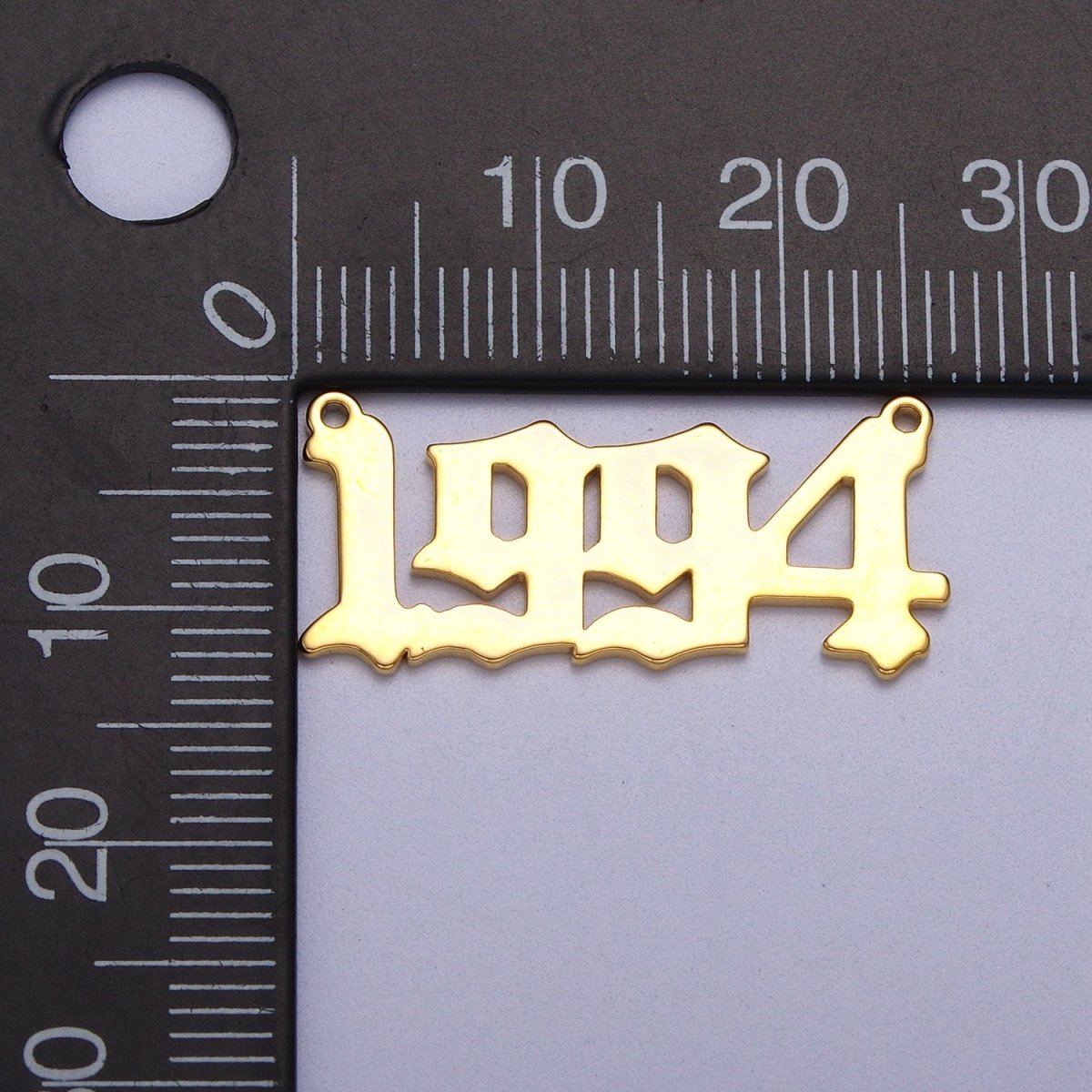 Gold Filled Birth Year Charm Connector Birthday Number Anniversary Old English Number Link Connector for Necklace Bracelet Component Y-690-Y-700