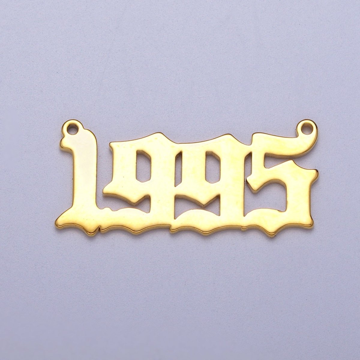 Gold Filled Birth Year Charm Connector Birthday Number Anniversary Old English Number Link Connector for Necklace Bracelet Component Y-690-Y-700