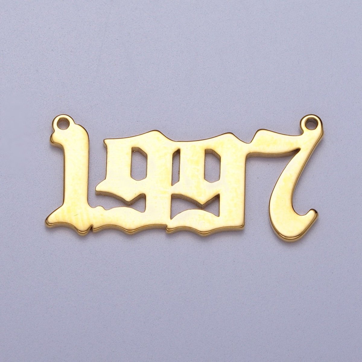 Gold Filled Birth Year Charm Connector Birthday Number Anniversary Old English Number Link Connector for Necklace Bracelet Component Y-690-Y-700