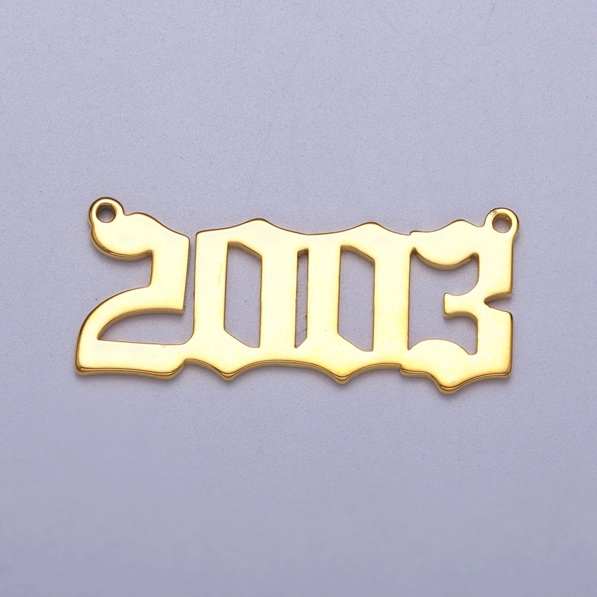 Gold Filled Birth Year Charm Connector Birthday Number Anniversary Old English Number Link Connector for Necklace Bracelet Component Y-690-Y-700