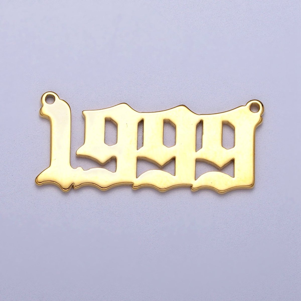 Gold Filled Birth Year Charm Connector Birthday Number Anniversary Old English Number Link Connector for Necklace Bracelet Component Y-690-Y-700