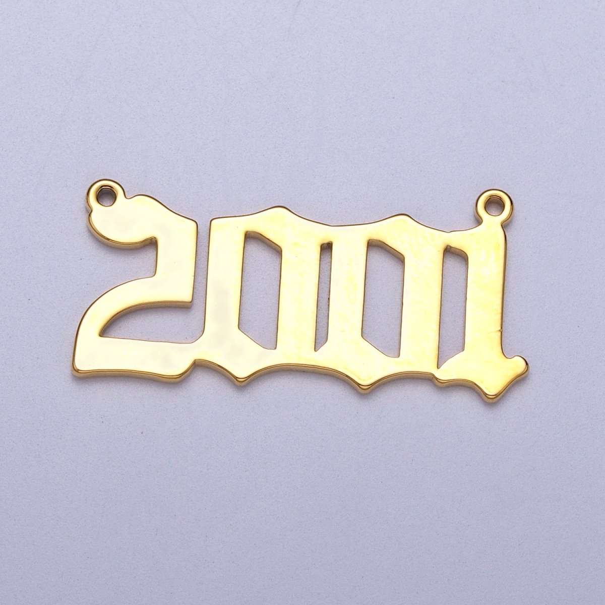 Gold Filled Birth Year Charm Connector Birthday Number Anniversary Old English Number Link Connector for Necklace Bracelet Component Y-690-Y-700