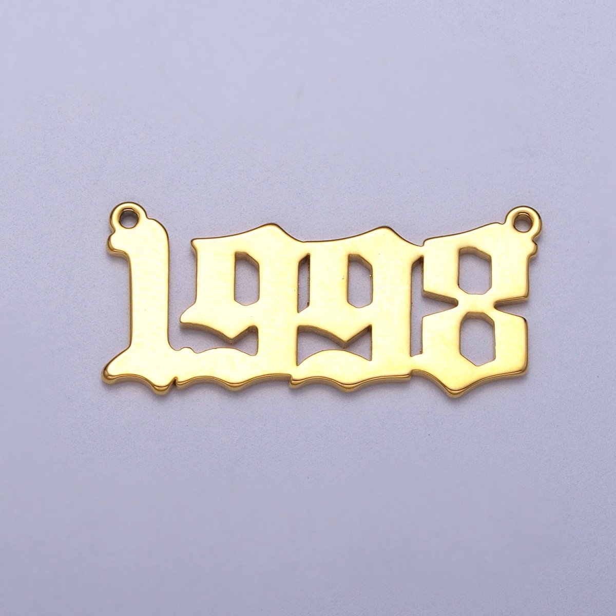 Gold Filled Birth Year Charm Connector Birthday Number Anniversary Old English Number Link Connector for Necklace Bracelet Component Y-690-Y-700