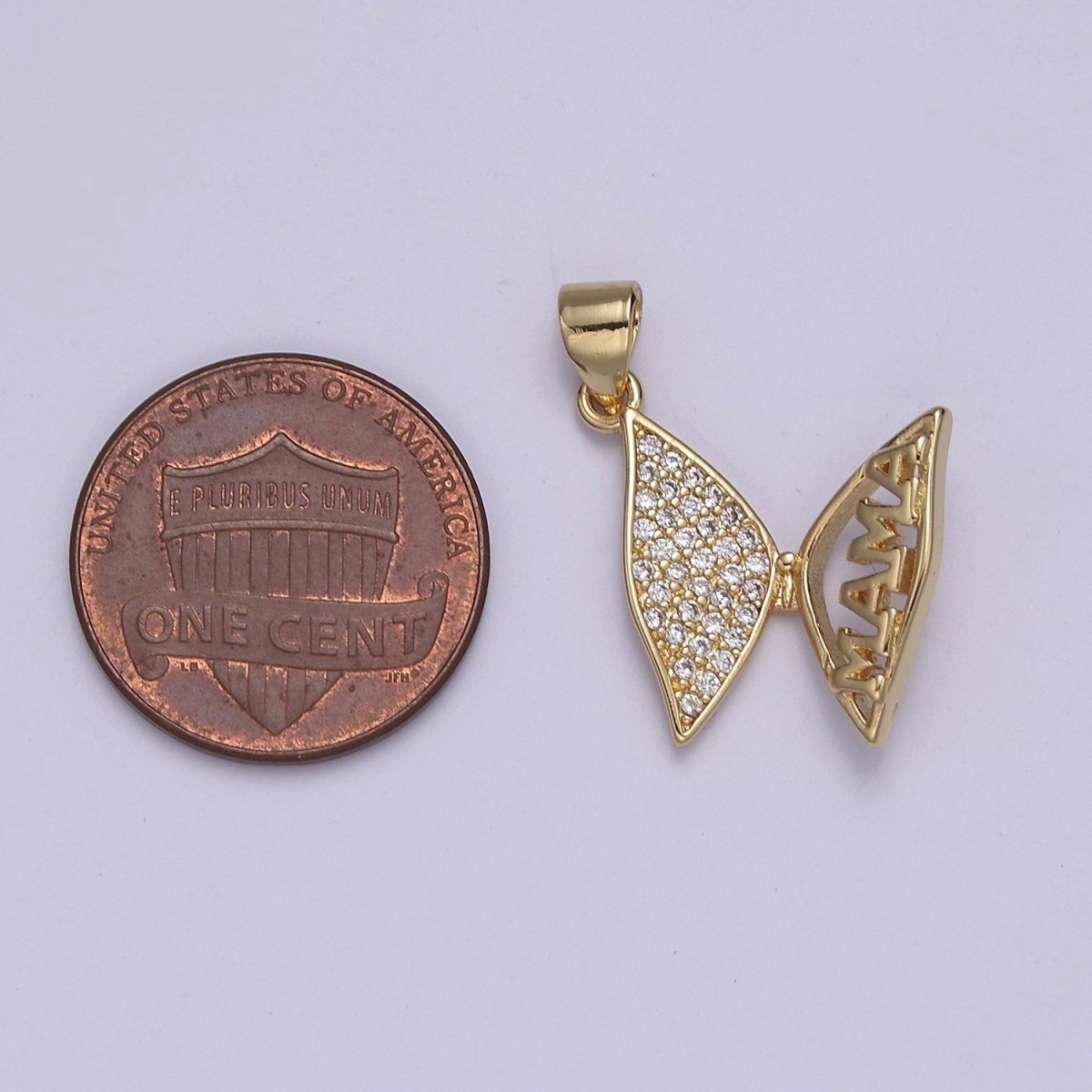 Gold Filled Butterfly charm, gold Mariposa pendant Insect Animal Minimalist Jewelry J-385 - DLUXCA