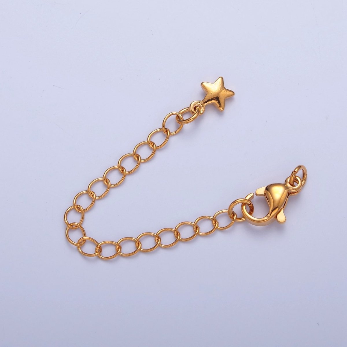 Gold Filled Chain Extender Celestial Star Lobster Clasps Closure Set Supply in Gold & Silver  L-743 L-776