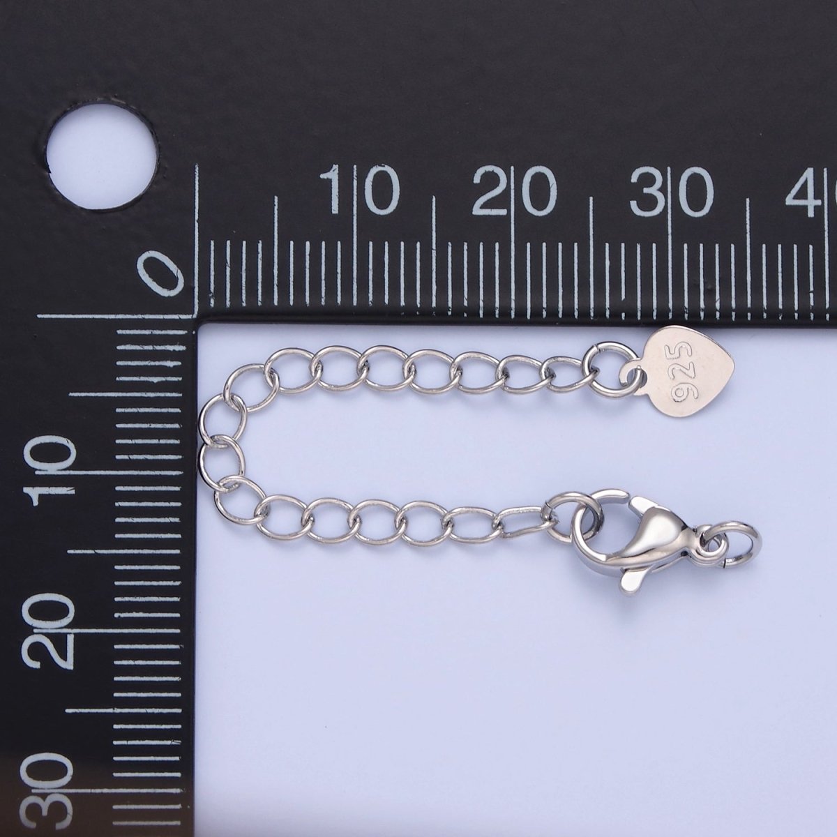 Gold Filled Chain Extender Heart 925 Stamped Lobster Clasps Closure Set in Gold & Silver L-678 L-775