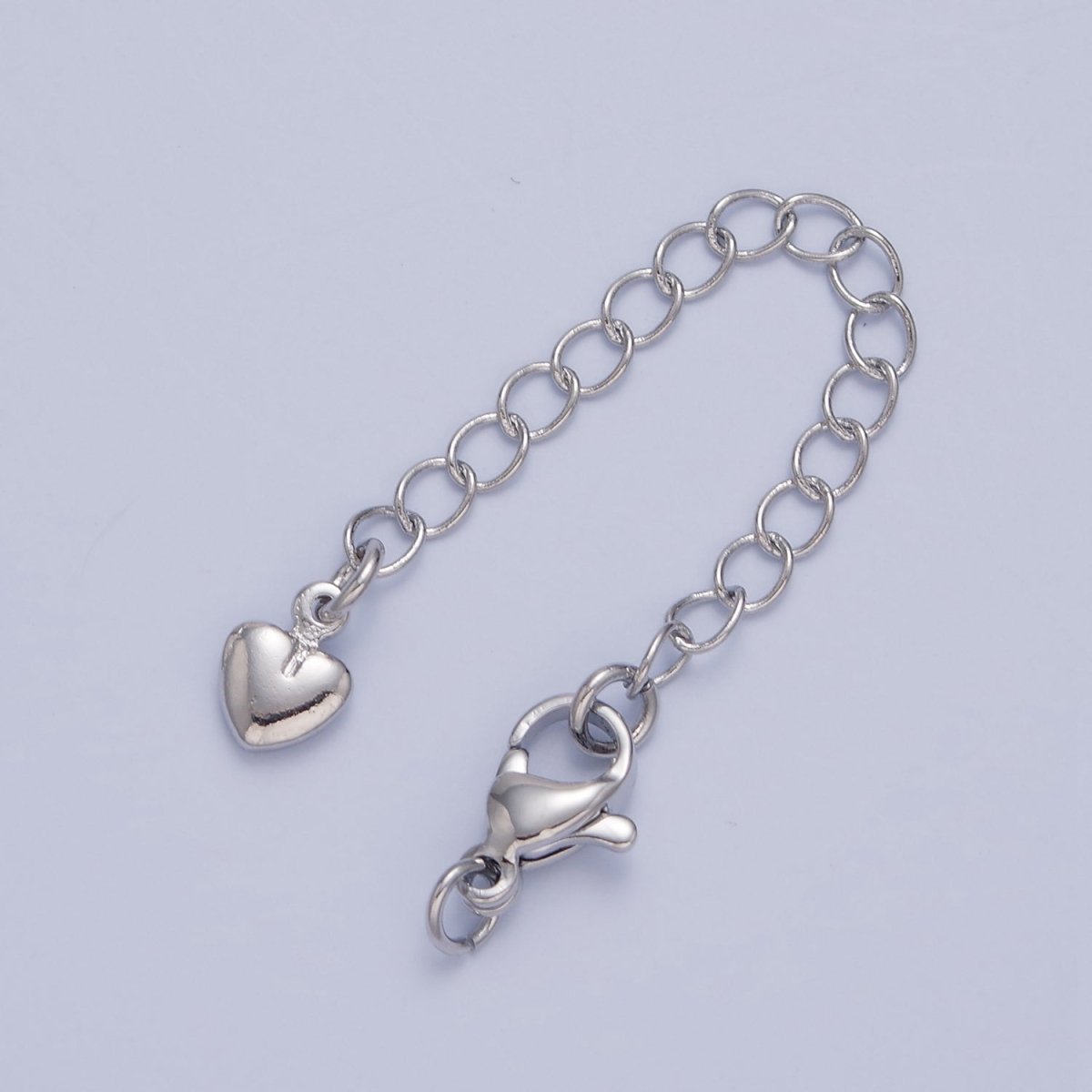 Gold Filled Chain Extender Heart Lobster Clasps Closure Set Supply in Gold & Silver  L-677 L-779