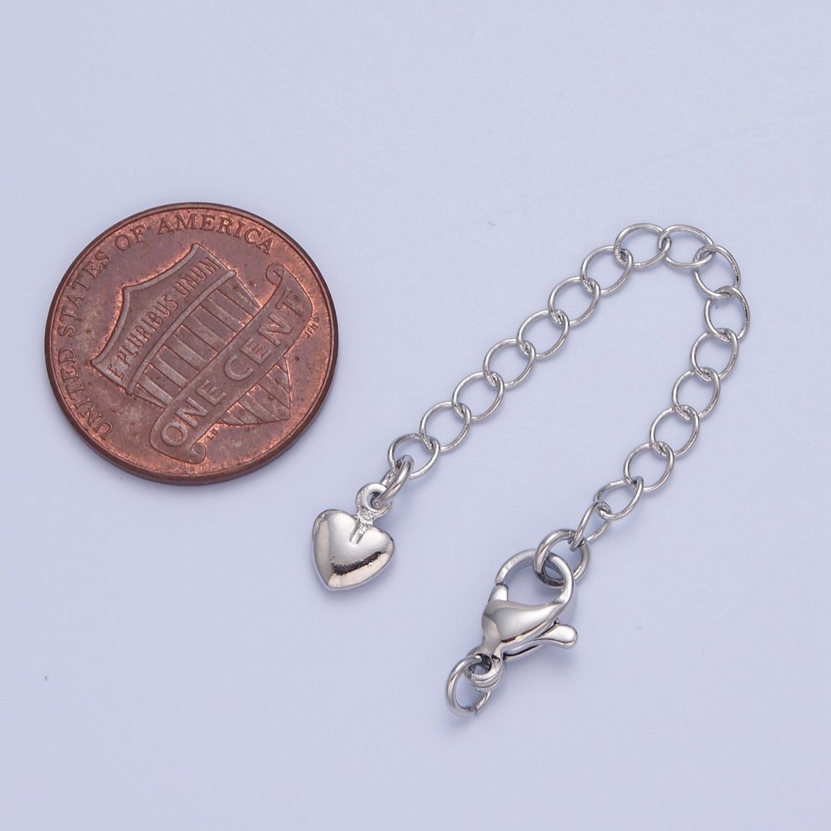 Gold Filled Chain Extender Heart Lobster Clasps Closure Set Supply in Gold & Silver  L-677 L-779