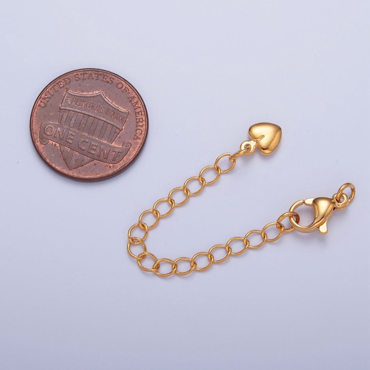 Gold Filled Chain Extender Heart Lobster Clasps Closure Set Supply in Gold & Silver  L-677 L-779