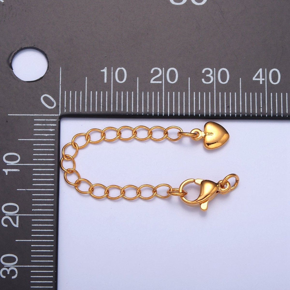 Gold Filled Chain Extender Heart Lobster Clasps Closure Set Supply in Gold & Silver  L-677 L-779