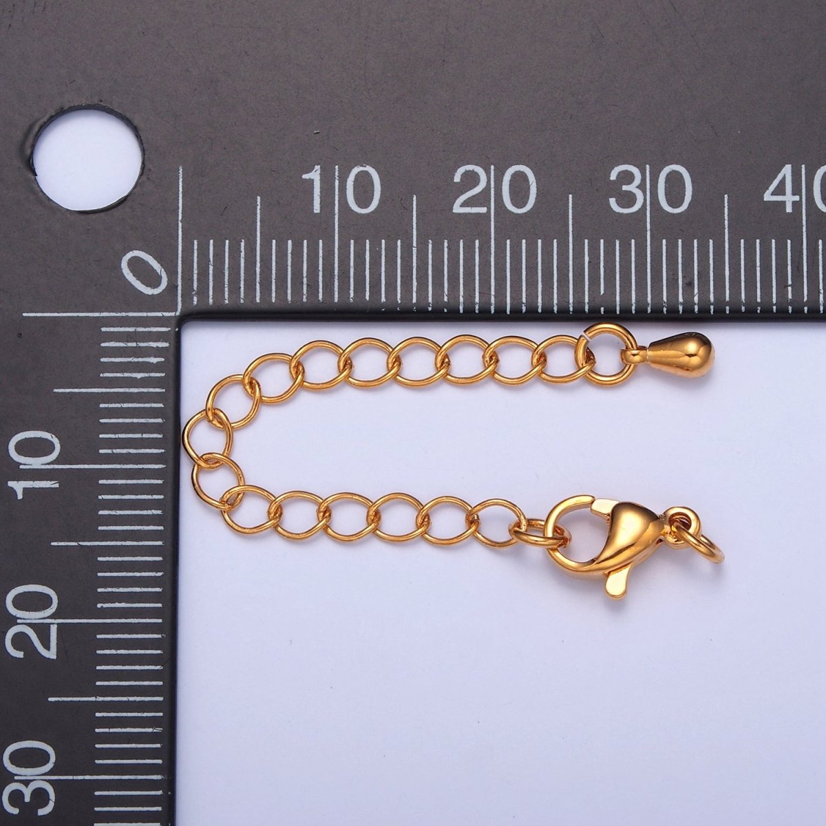 Gold & Silver 2 Inch Chain Extender Lobster Claw Clasps Chain Extender Findings | L676 L774