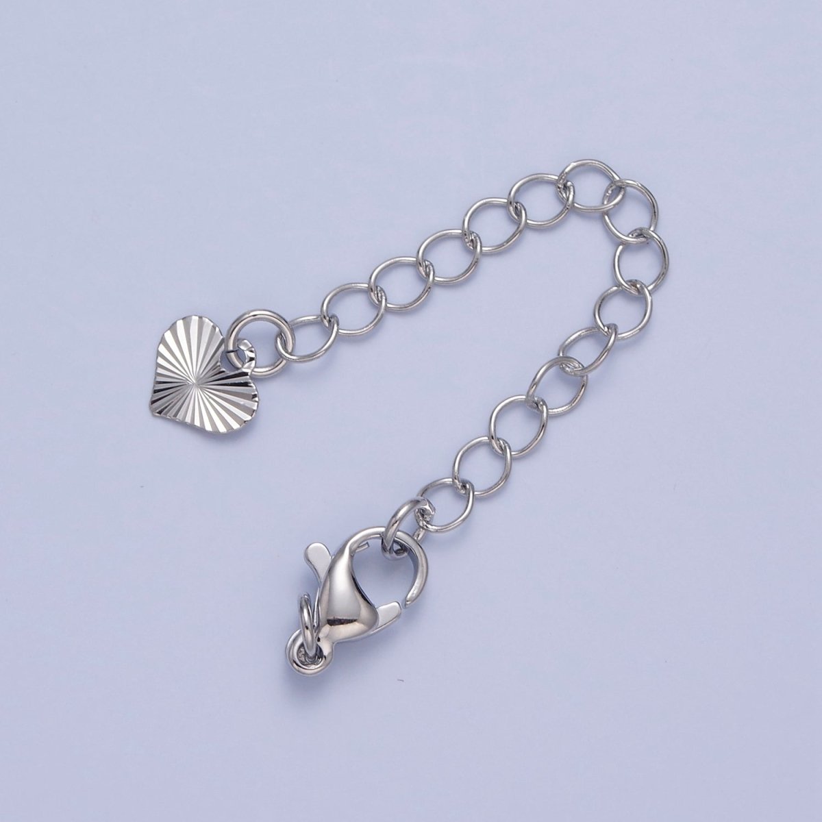 Gold Filled Chain Extender Sunburst Heart Lobster Clasps Closure Set Supply in Gold & Silver  L-742 L-777