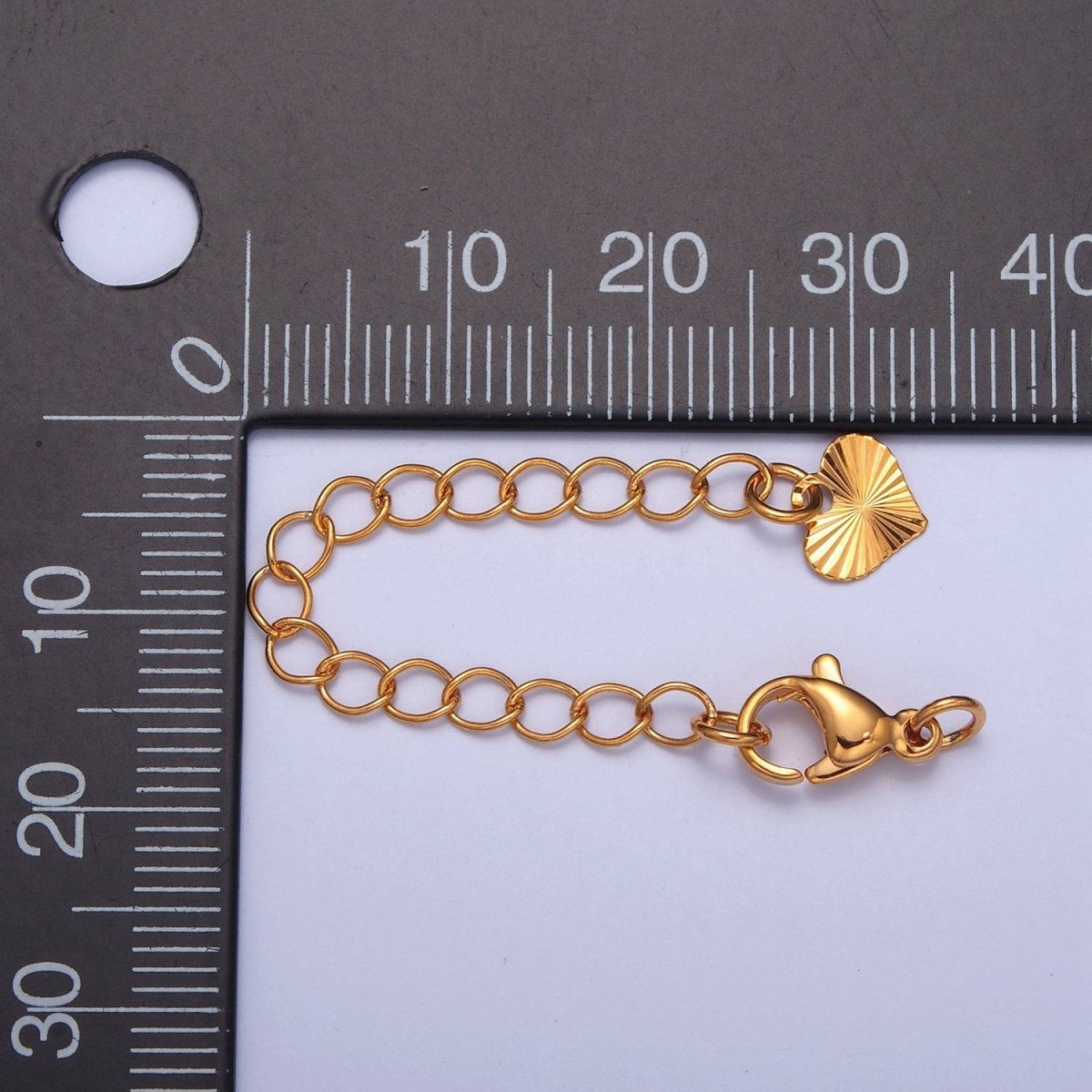 Gold Filled Chain Extender Sunburst Heart Lobster Clasps Closure Set Supply in Gold & Silver  L-742 L-777