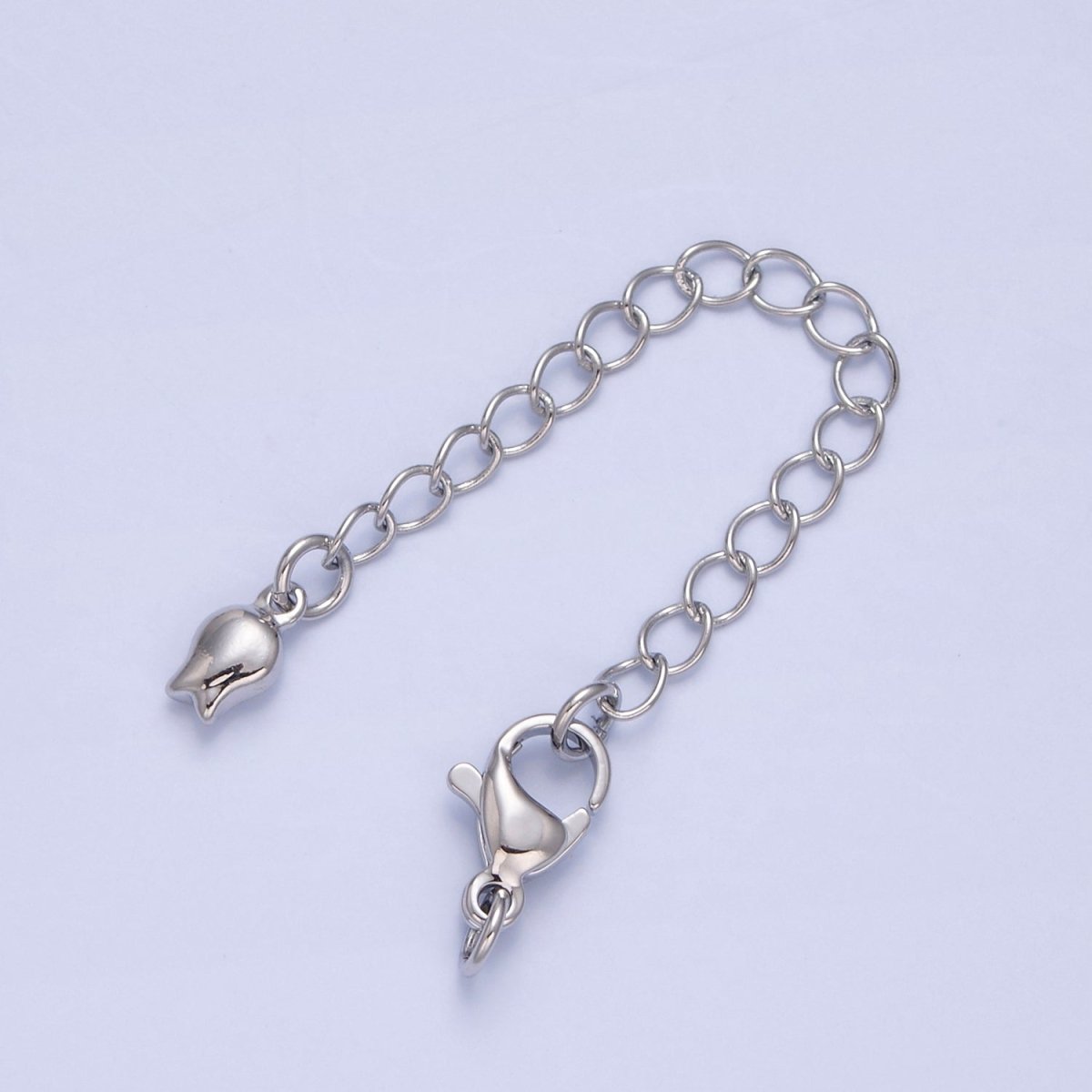 Gold Filled Chain Extender Tulip Flower Lobster Clasps Closure Set Supply in Gold & Silver  L-741 L-778