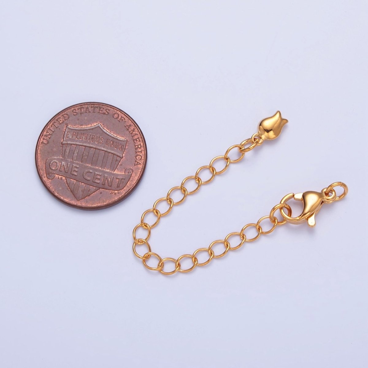 Gold Filled Chain Extender Tulip Flower Lobster Clasps Closure Set Supply in Gold & Silver  L-741 L-778