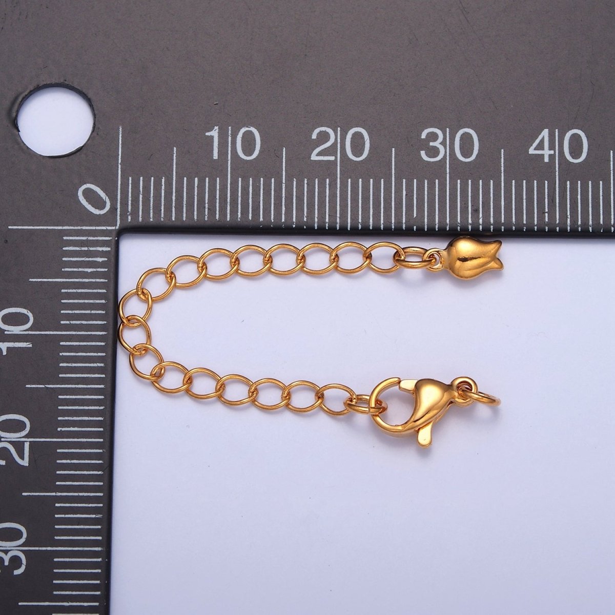 Gold Filled Chain Extender Tulip Flower Lobster Clasps Closure Set Supply in Gold & Silver  L-741 L-778