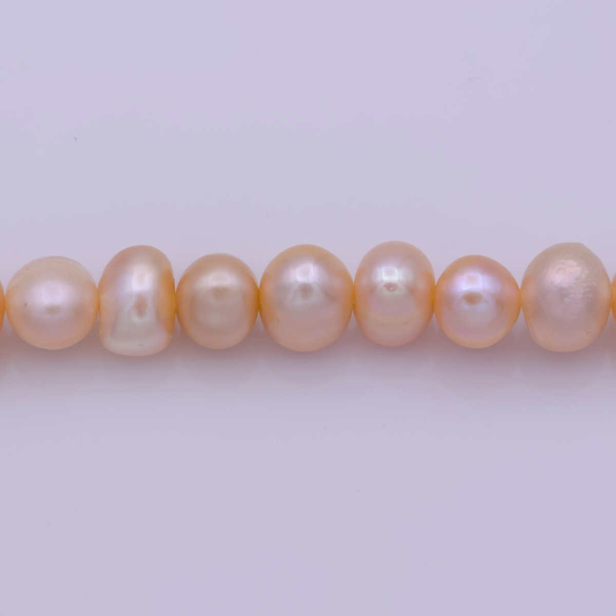 Gold Filled Chain Pink Freshwater Rice Pearl Necklace, 6mm Pearl Necklace for Women, Baroque Pearl Necklace | WA-409 Clearance Pricing