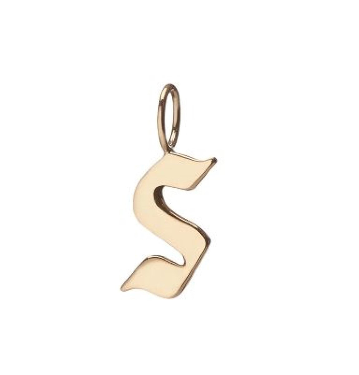 Gold Filled Charm Personalized Gotic Initial Letter Charm Necklace, Custom Old English Font Style, Delicate Initial Necklace For Women Men (Small) | A-213 to A238, A-240 to A-265 - DLUXCA