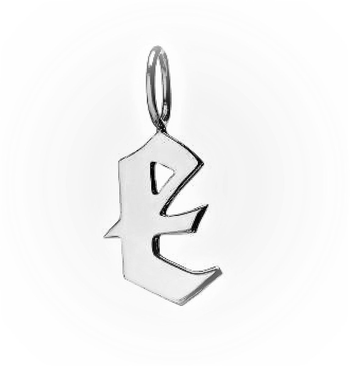 Gold Filled Charm Personalized Gotic Initial Letter Charm Necklace, Custom Old English Font Style, Delicate Initial Necklace For Women Men (Small) | A-213 to A238, A-240 to A-265 - DLUXCA