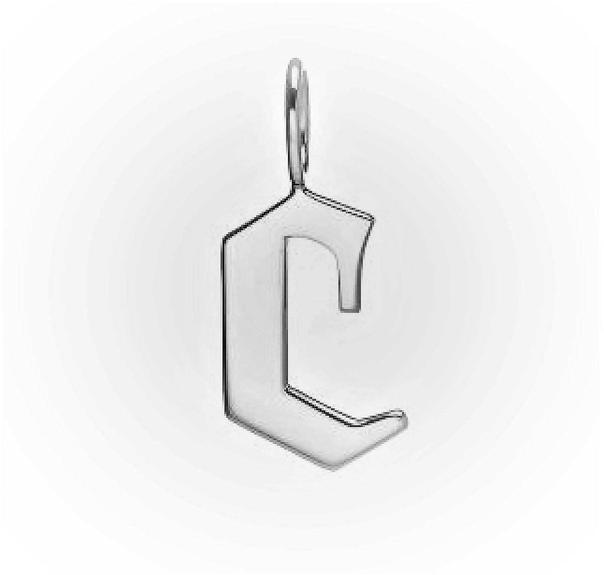 Gold Filled Charm Personalized Gotic Initial Letter Charm Necklace, Custom Old English Font Style, Delicate Initial Necklace For Women Men (Small) | A-213 to A238, A-240 to A-265 - DLUXCA